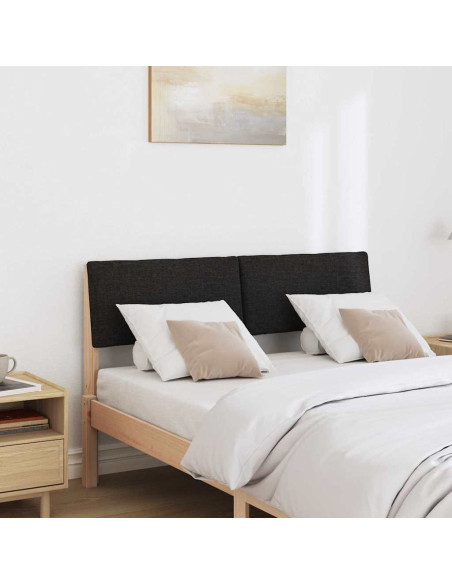 Testiera imbottita Nero 120 cm Pino massello