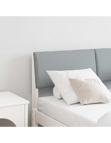 Testiera imbottita Grigio chiaro 120 cm Pino massello