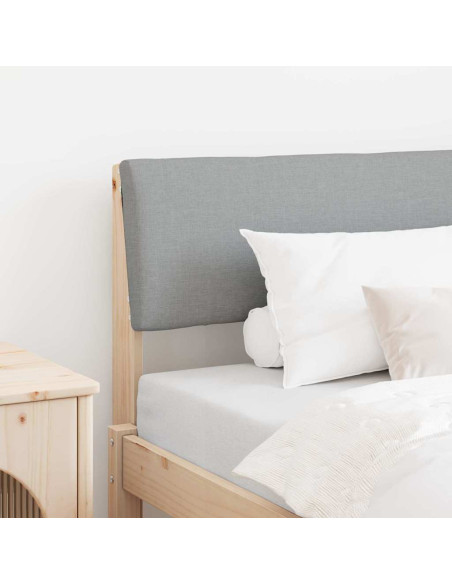 Testiera imbottita Grigio chiaro 100 cm Pino massello