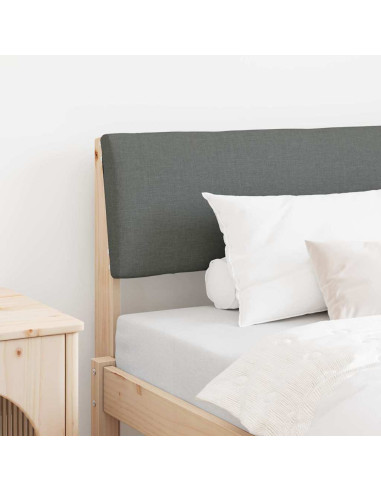Testiera imbottita Grigio scuro 100 cm Pino massello
