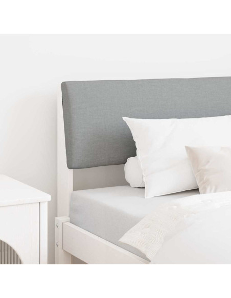 Testiera imbottita Grigio chiaro 100 cm Pino massello