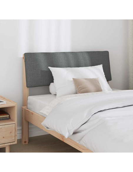 Testiera imbottita Grigio scuro 90 cm Pino massello