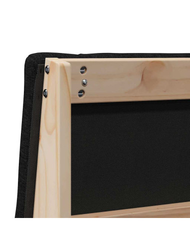 Testiera imbottita Nero 90 cm Pino massello