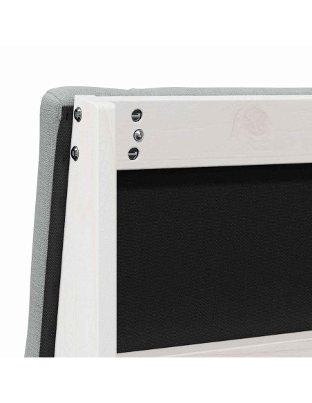 Testiera imbottita Grigio chiaro 90 cm Pino massello