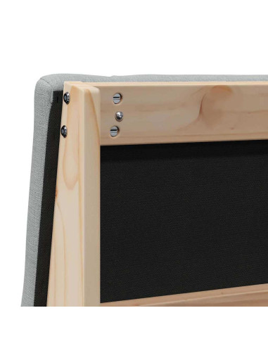 Testiera imbottita Grigio chiaro 80 cm Pino massello