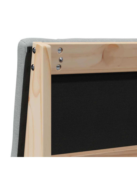 Testiera imbottita Grigio chiaro 80 cm Pino massello