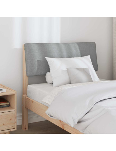 Testiera imbottita Grigio chiaro 80 cm Pino massello