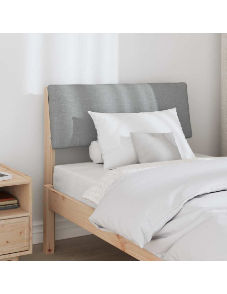 Testiera imbottita Grigio chiaro 80 cm Pino massello