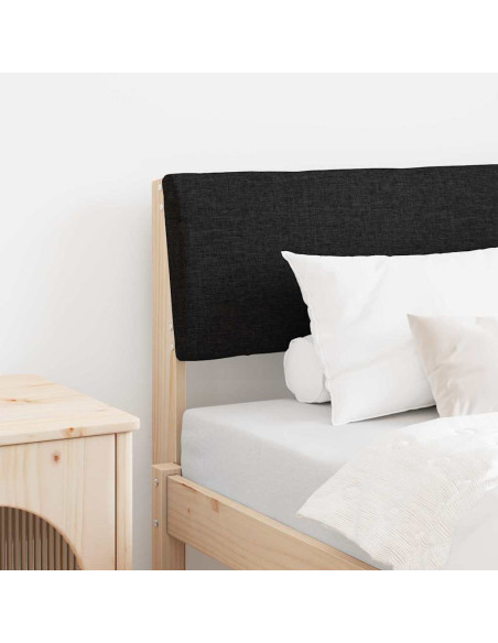 Testiera imbottita Nero 80 cm Pino massello