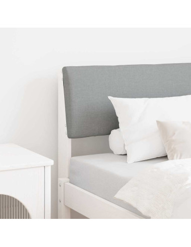 Testiera imbottita Grigio chiaro 80 cm Pino massello