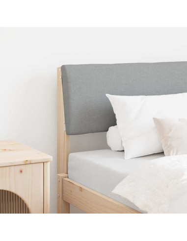 Testiera imbottita Grigio chiaro 75 cm Pino massello