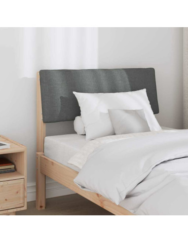 Testiera imbottita Grigio scuro 75 cm Pino massello