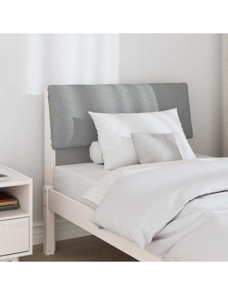 Testiera imbottita Grigio chiaro 75 cm Pino massello