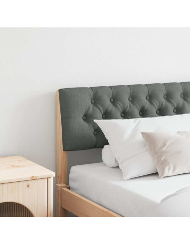 Testiera imbottita Grigio scuro 200 cm Pino massello