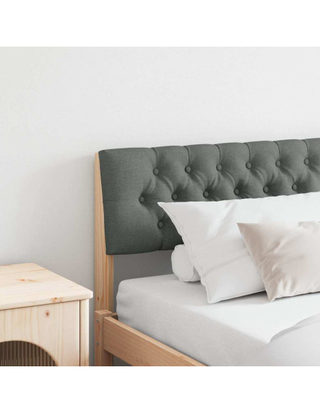 Testiera imbottita Grigio scuro 200 cm Pino massello