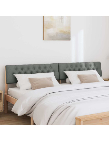 Testiera imbottita Grigio scuro 200 cm Pino massello