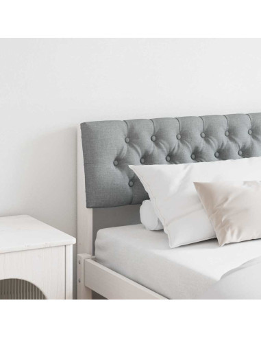 Testiera imbottita Grigio chiaro 200 cm Pino massello
