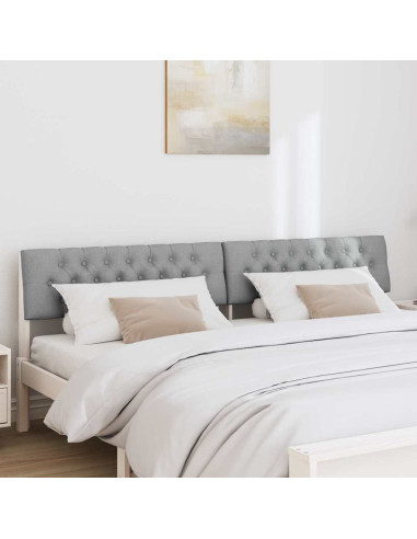 Testiera imbottita Grigio chiaro 200 cm Pino massello