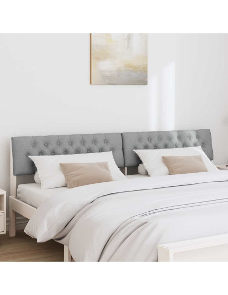 Testiera imbottita Grigio chiaro 200 cm Pino massello