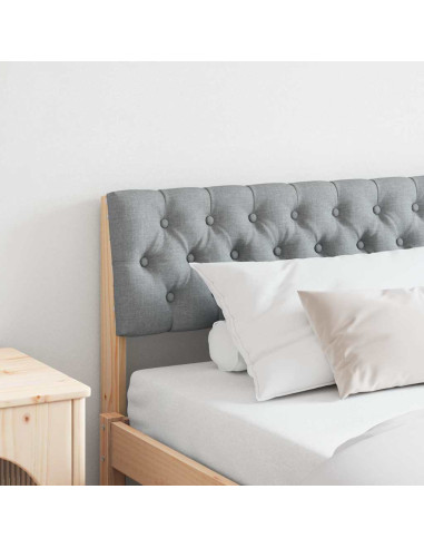 Testiera imbottita Grigio chiaro 180 cm Pino massello