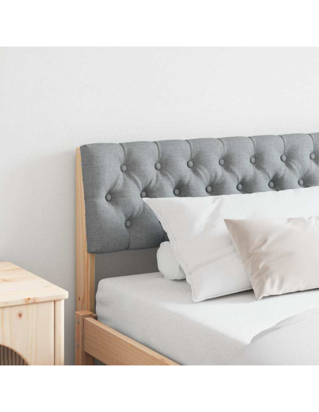 Testiera imbottita Grigio chiaro 180 cm Pino massello
