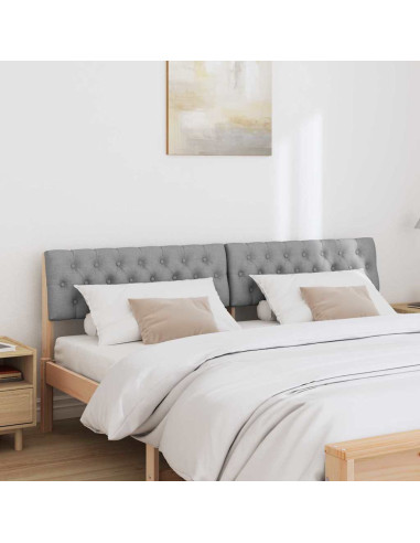 Testiera imbottita Grigio chiaro 180 cm Pino massello