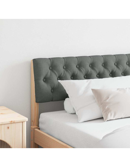 Testiera imbottita Grigio scuro 180 cm Pino massello