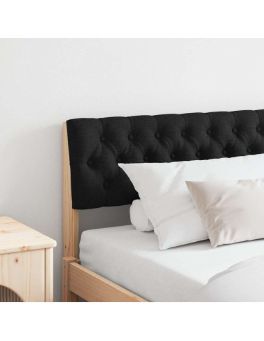 Testiera imbottita Nero 180 cm Pino massello