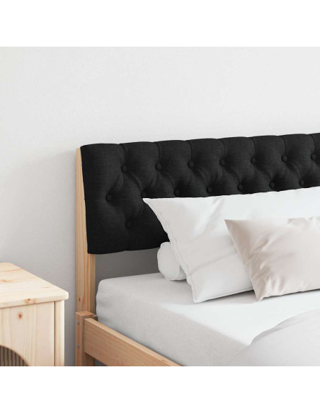 Testiera imbottita Nero 180 cm Pino massello