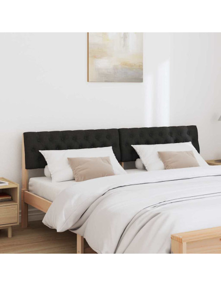 Testiera imbottita Nero 180 cm Pino massello