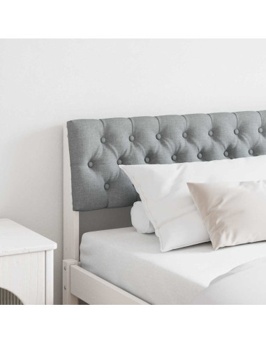Testiera imbottita Grigio chiaro 180 cm Pino massello