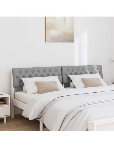 Testiera imbottita Grigio chiaro 180 cm Pino massello