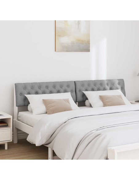 Testiera imbottita Grigio chiaro 180 cm Pino massello