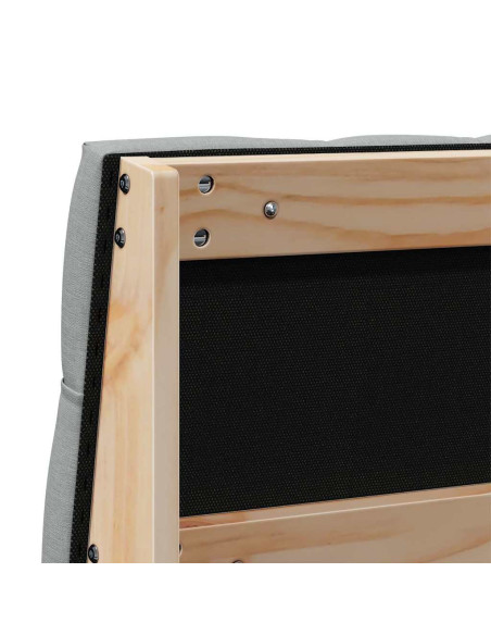 Testiera imbottita Grigio chiaro 160 cm Pino massello