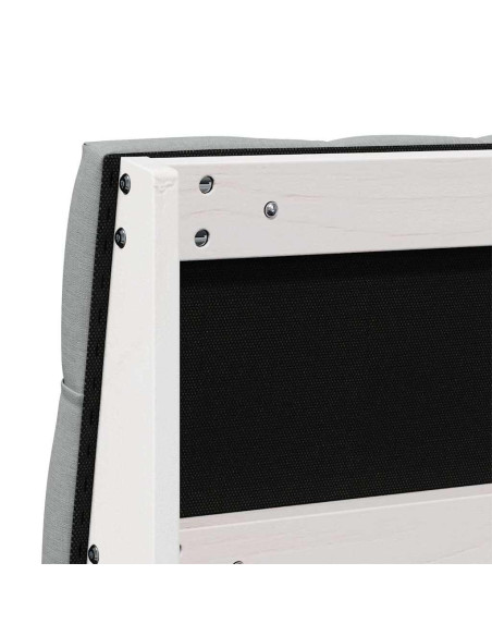 Testiera imbottita Grigio chiaro 160 cm Pino massello