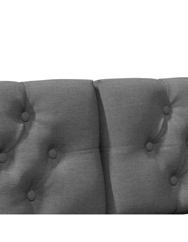 Testiera imbottita Grigio scuro 150 cm Pino massello