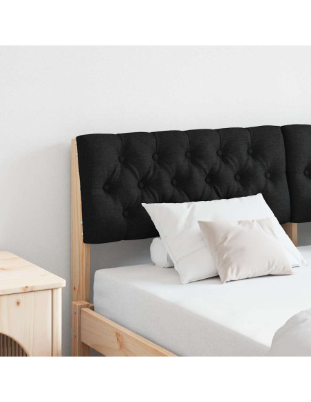 Testiera imbottita Nero 150 cm Pino massello