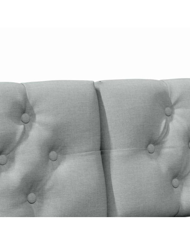 Testiera imbottita Grigio chiaro 150 cm Pino massello