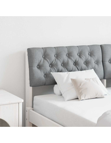 Testiera imbottita Grigio chiaro 150 cm Pino massello