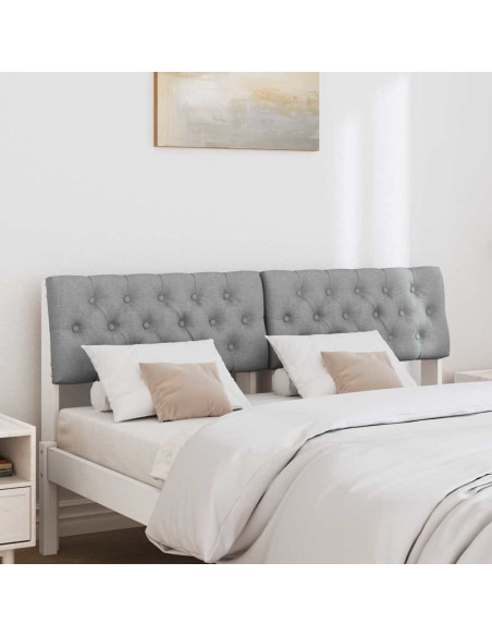 Testiera imbottita Grigio chiaro 150 cm Pino massello