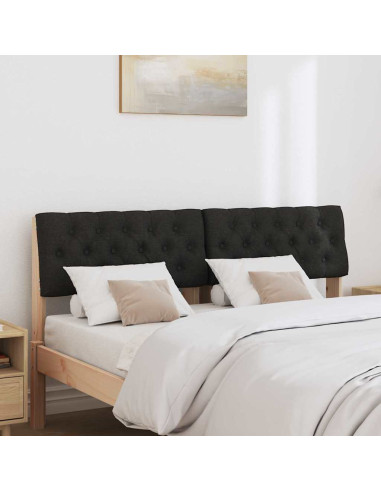 Testiera imbottita Nero 140 cm Pino massello