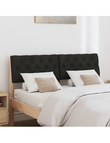 Testiera imbottita Nero 120 cm Pino massello