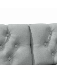 Testiera imbottita Grigio chiaro 120 cm Pino massello 2