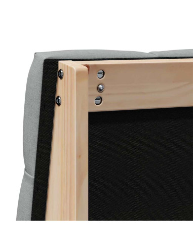 Testiera imbottita Grigio chiaro 100 cm Pino massello