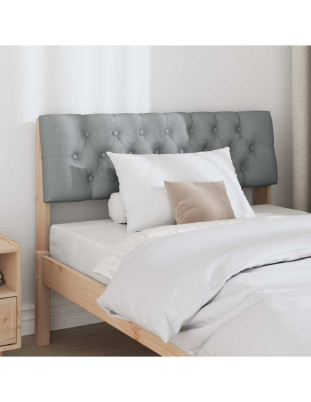 Testiera imbottita Grigio chiaro 100 cm Pino massello