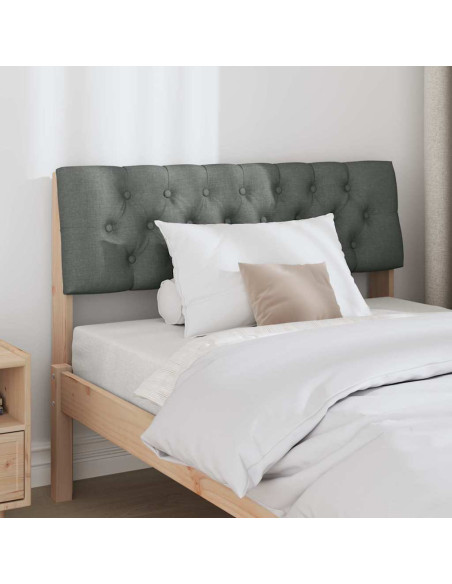 Testiera imbottita Grigio scuro 100 cm Pino massello