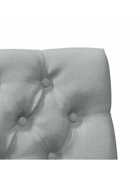 Testiera imbottita Grigio chiaro 100 cm Pino massello