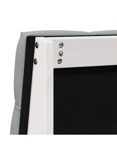 Testiera imbottita Grigio chiaro 100 cm Pino massello