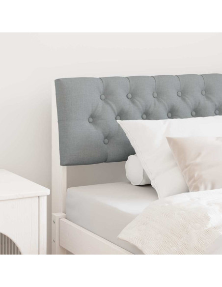 Testiera imbottita Grigio chiaro 100 cm Pino massello