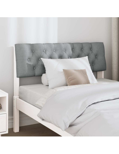 Testiera imbottita Grigio chiaro 100 cm Pino massello